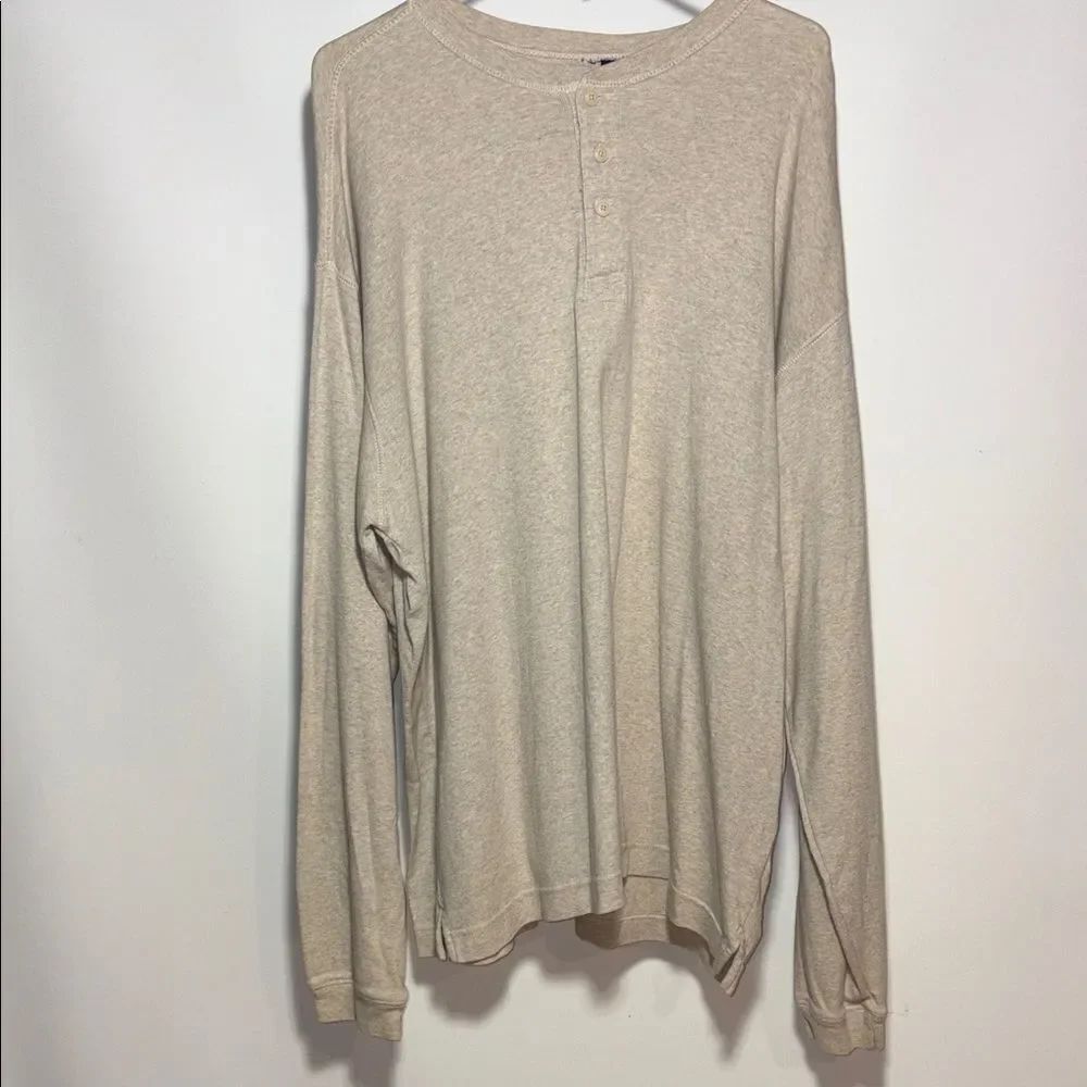 GAP Men's Cream Long Sleeve Tee